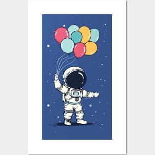 cute astronaut Posters and Art
